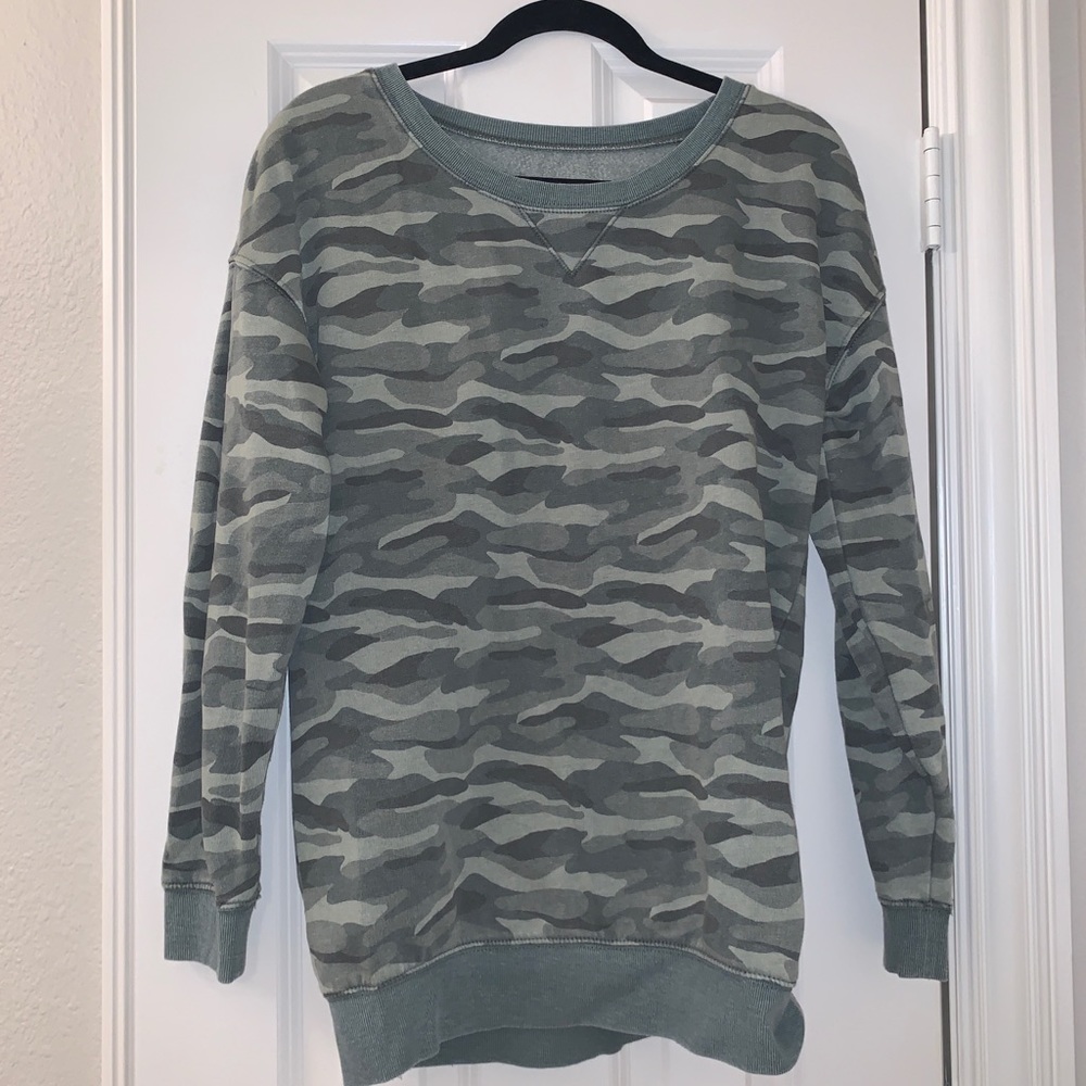 Long Sleeve Camo Sweatshirt from AEO